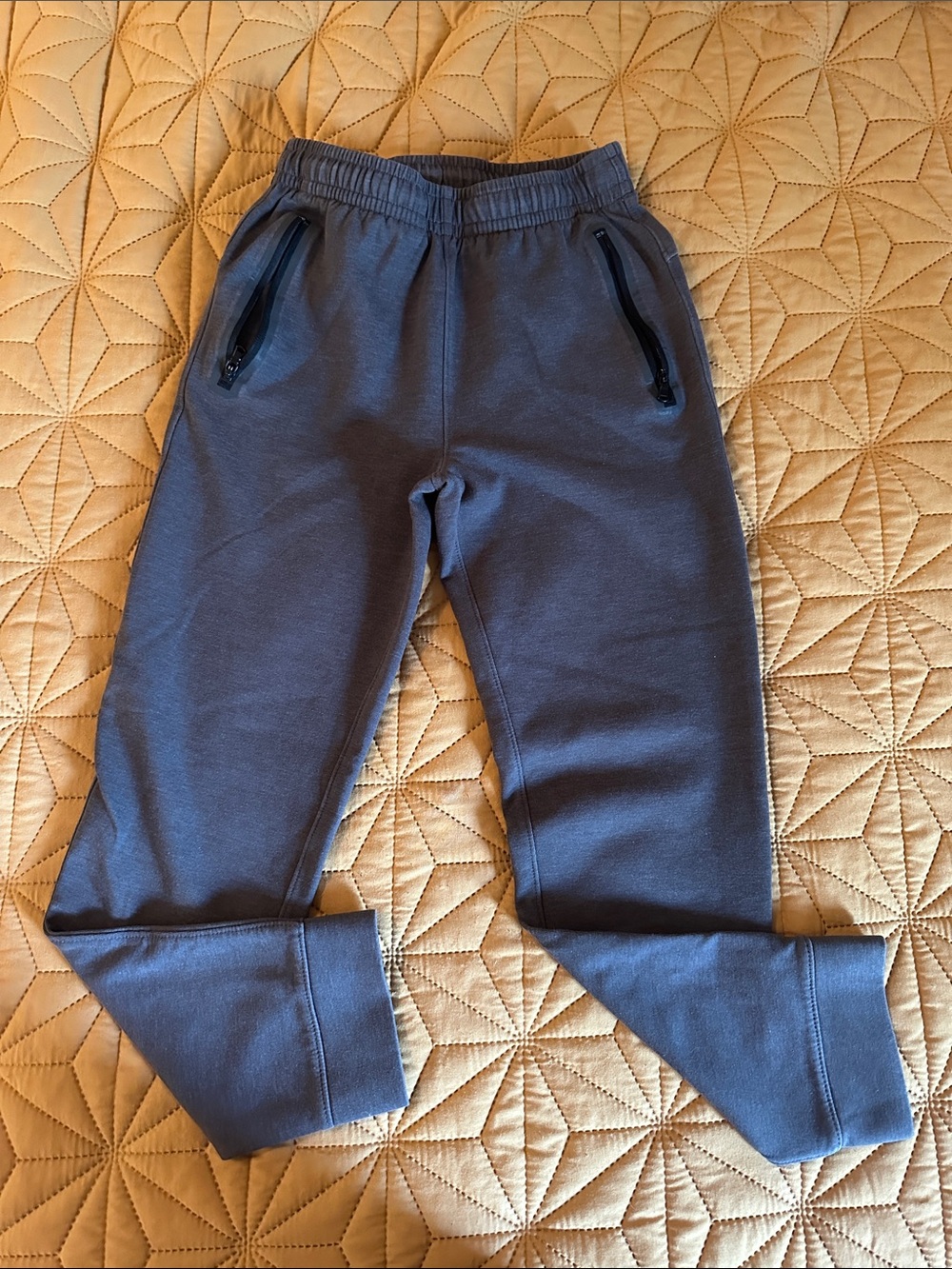 Kids Grey and Black Jogger Pants - Old Navy Zipper Pockets Size Large 10/12